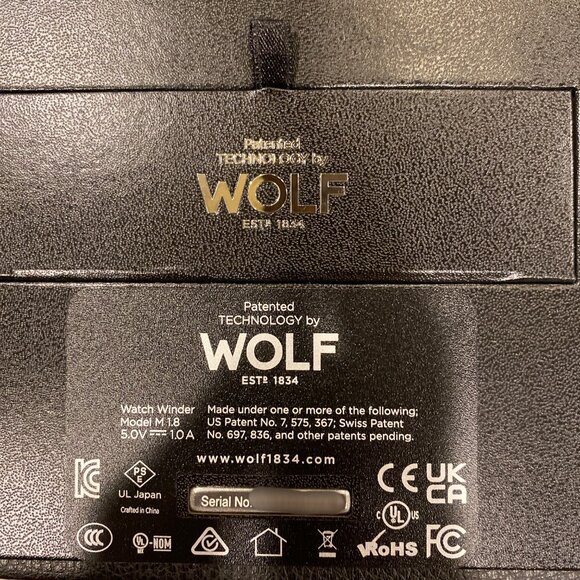 Wolf Cub WatchWinder with Cover (Black) - Model 4611103 - New In Box, Never Used - Picture 4 of 5